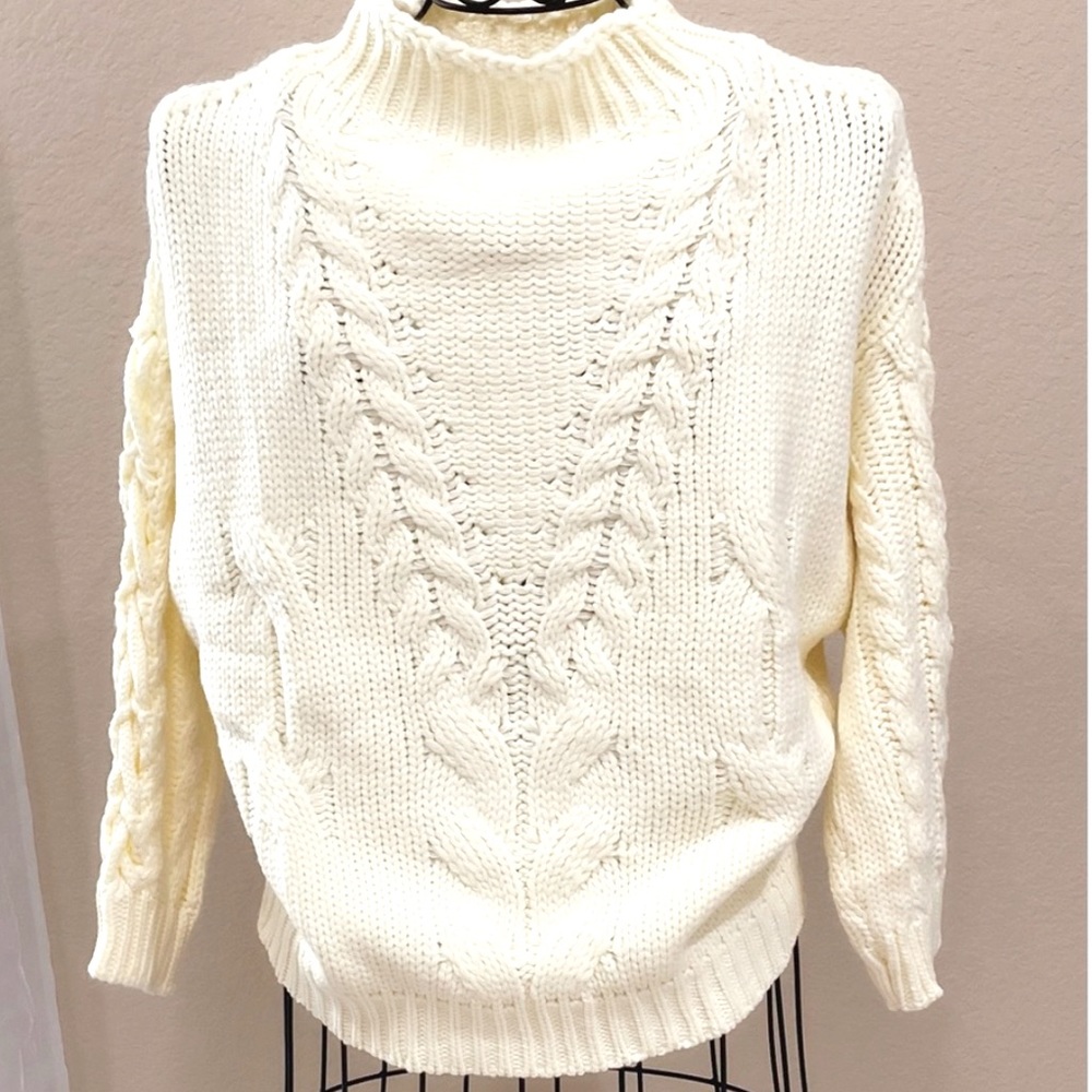 BOUTIQUE COMFY CABLEKNIT BOHO OVERSIZED  SWEATER - M & L - BRAND NEW ! - Picture 6 of 10
